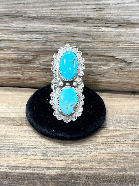 R26- Pawn Turquoise Navajo Handmade Ring 