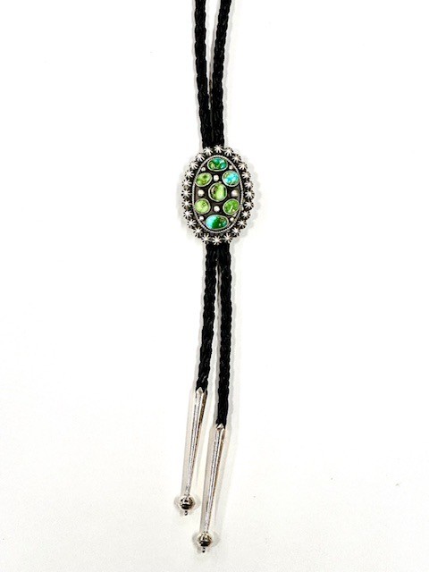 BT1- Navajo Turquoise Bolo Tie