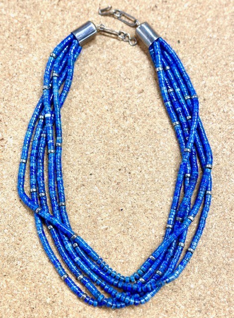 PN6- Pawn Denim Lapis Necklace 