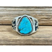 PB187- Pawn Navajo Storyteller with Turquoise Bracelet 